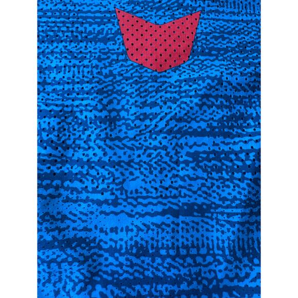 Nike PRO Combat Dri Fit Fitted short sleeve shirt, Large, Red & Blue - Picture 7 of 11